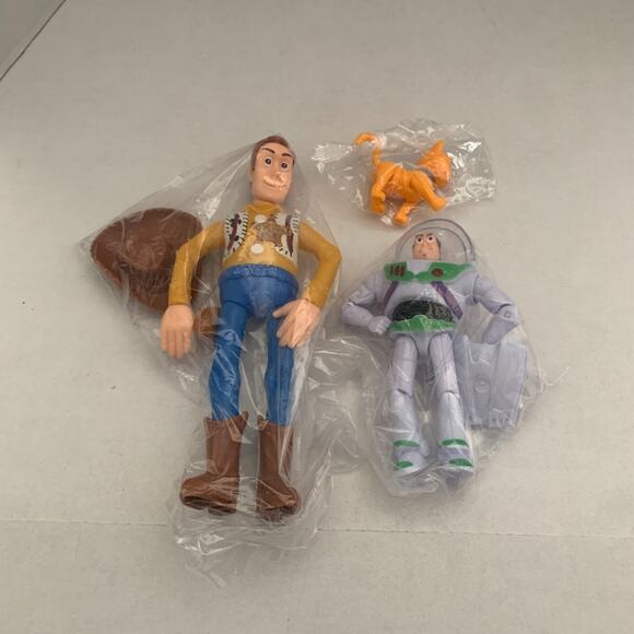 Disney Pixar Toy Story Action Figures Lot of 3 Woody Buzz Lightyear Cat - Picture 10 of 10